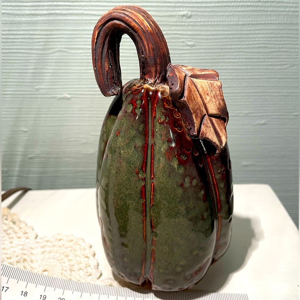 Handmade Pottery Pumpkin- signed and so cute - just in time for Fall